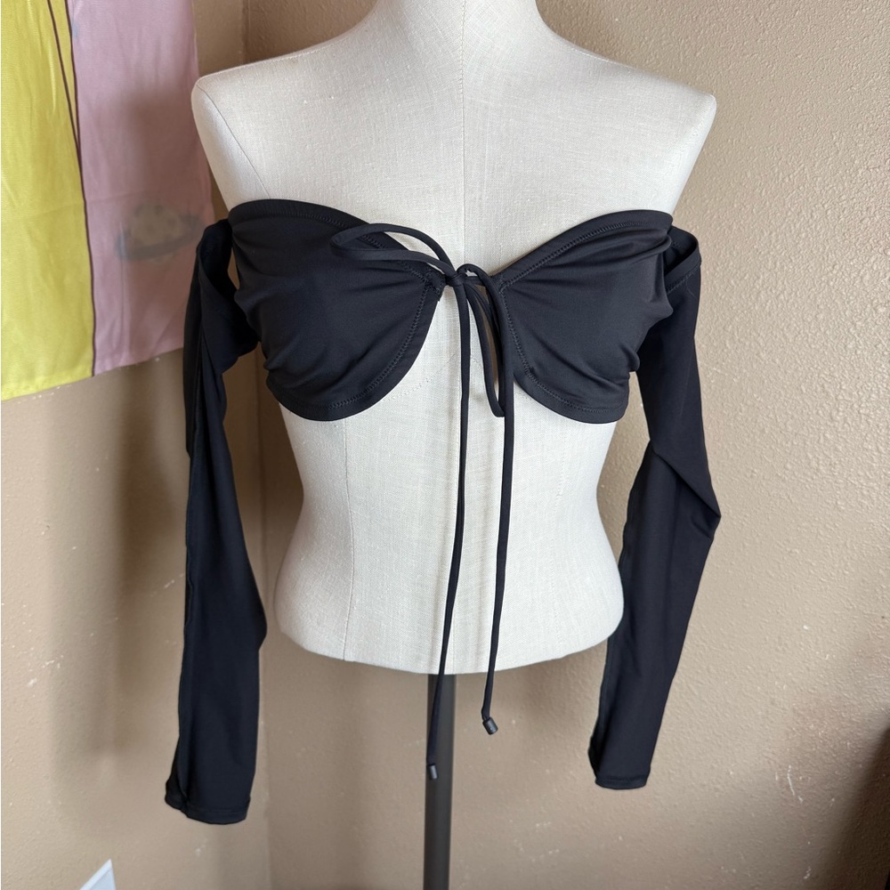 Skims Long Sleeve Bikini Top XL